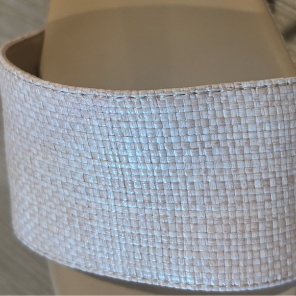 Beige Wedge Sandals with Ankle Strap - Picture 5 of 6